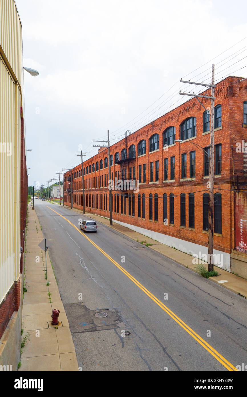 L'usine Ford Piquette 'Model T' est située dans le quartier historique industriel de Piquette Avenue de Milwaukee Junction, Detroit, Michigan, États-Unis. Banque D'Images