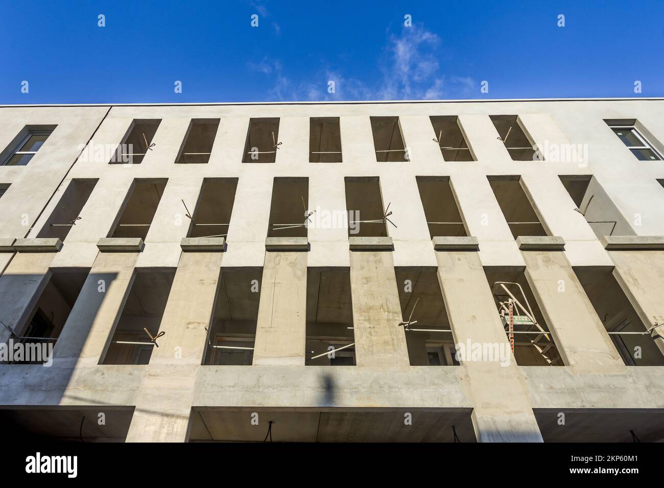 Chantier de construction en béton - Chatellerault, Vienne (86), France. Banque D'Images