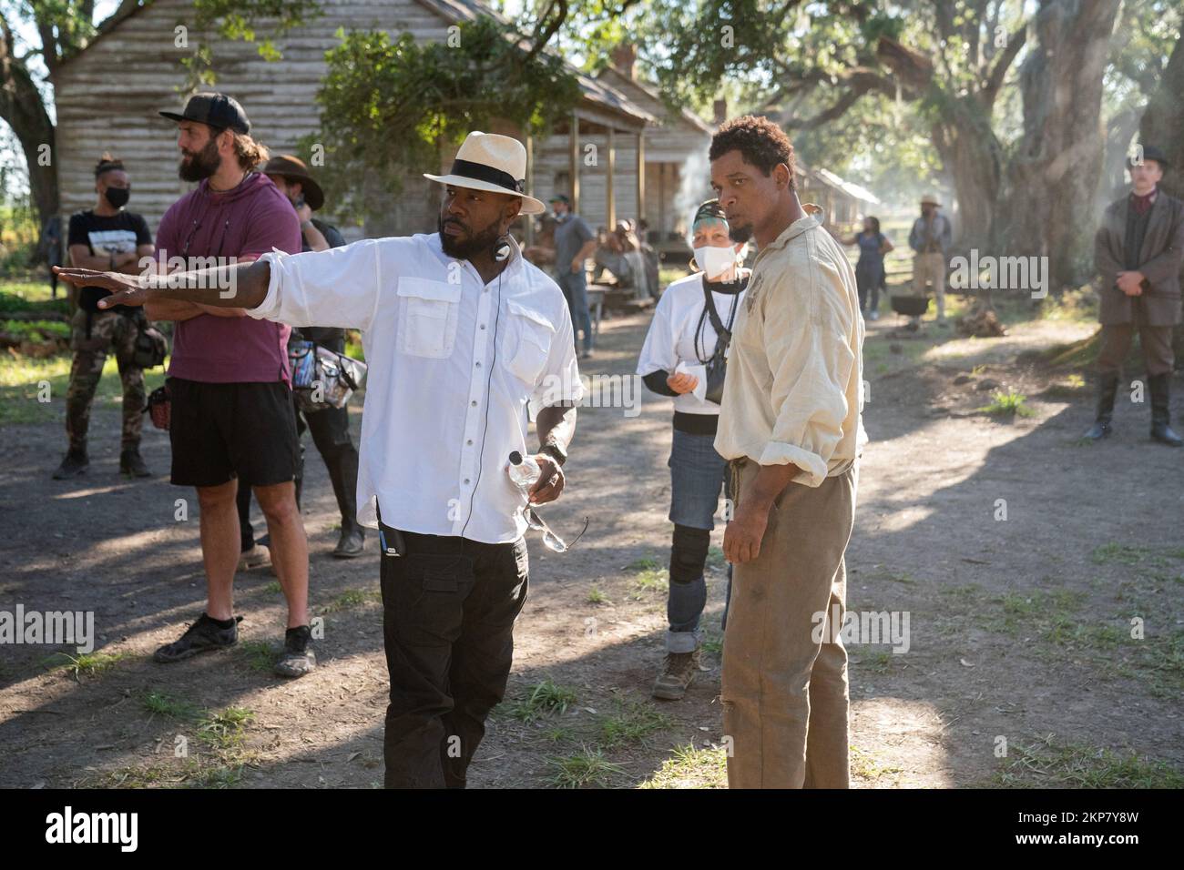 WILL SMITH et ANTOINE FUQUA dans ÉMANCIPATION (2022), dirigé par ANTOINE FUQUA. Crédit : Apple TV+ / Album Banque D'Images
