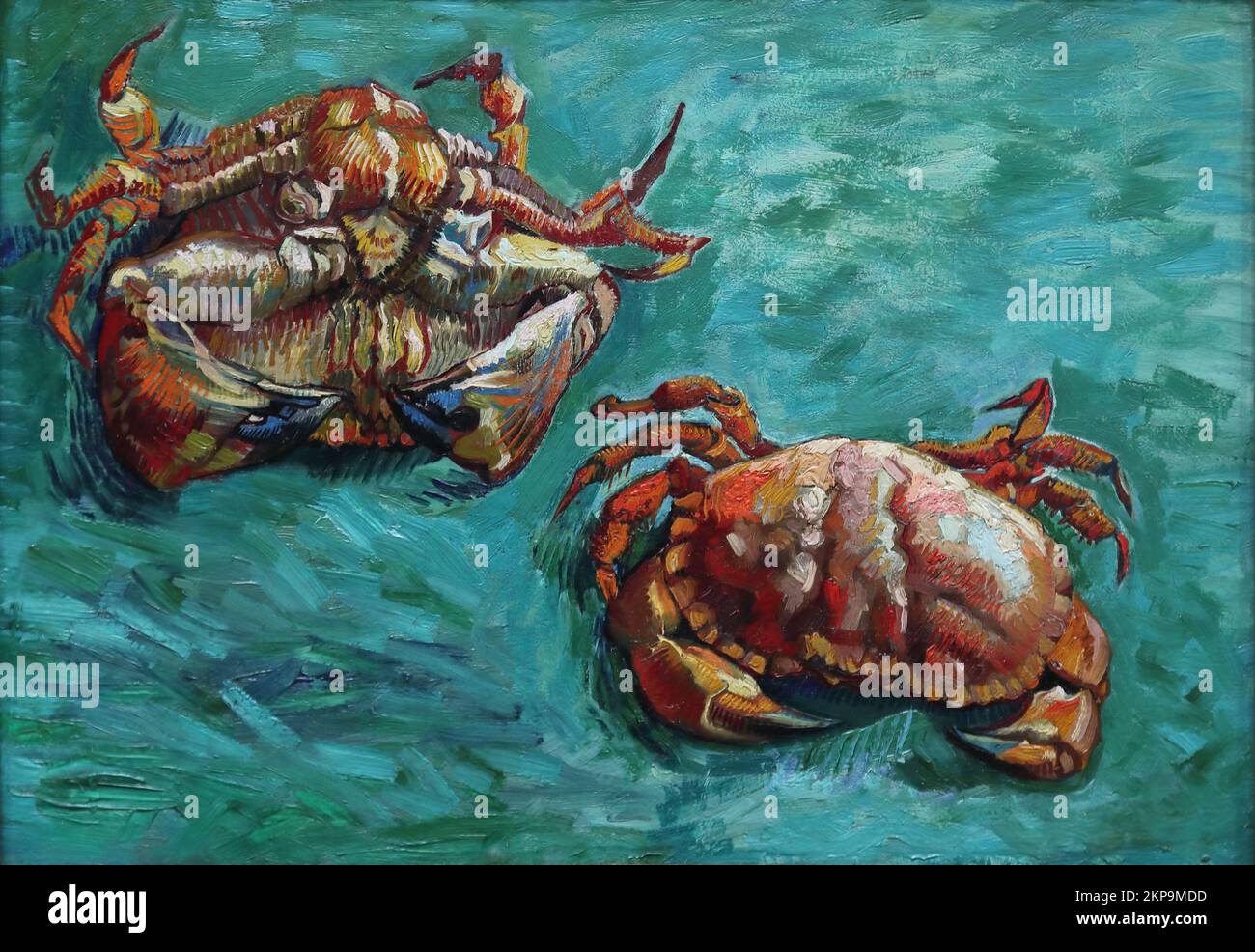 Deux crabes par le peintre post-impressionniste néerlandais Vincent van Gogh à la National Gallery, Londres, Royaume-Uni Banque D'Images
