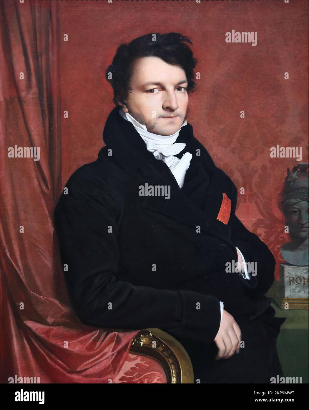 Monsieur de Norvins par le peintre néoclassique français Jean-Auguste-Dominique Ingres à la National Gallery, Londres, Royaume-Uni Banque D'Images