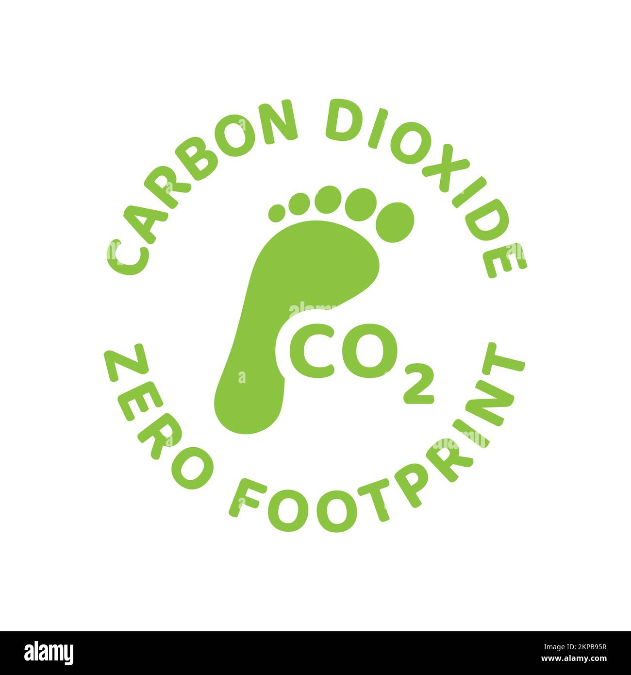 Autocollant vecteur d'empreinte zéro CO2. Badge d'étiquette cercle sans dioxyde de carbone. Illustration de Vecteur