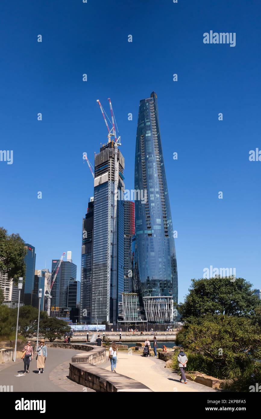 Sydney, Australie, 11th octobre 2022. Vues générales du projet de développement de Barangaroo et de la promenade de Barangaroo, Sydney. Banque D'Images
