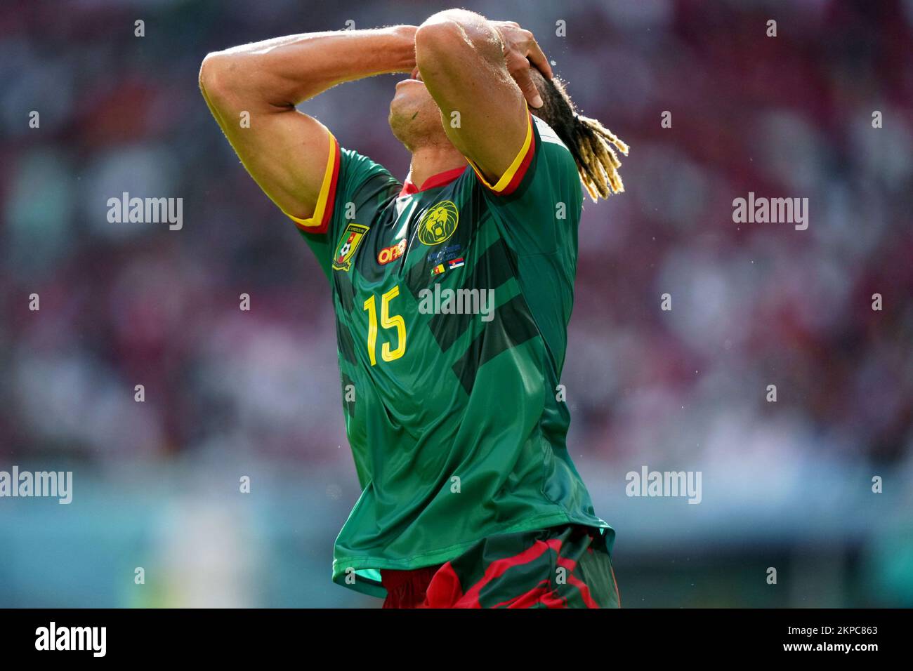 Pierre Kunde du Cameroun pendant la coupe du monde de la FIFA, Qatar. , . À Al Wakrah, au Qatar. (Photo de Bagu Blanco/PRESSIN) Credit: SIPA USA/Alay Live News Banque D'Images