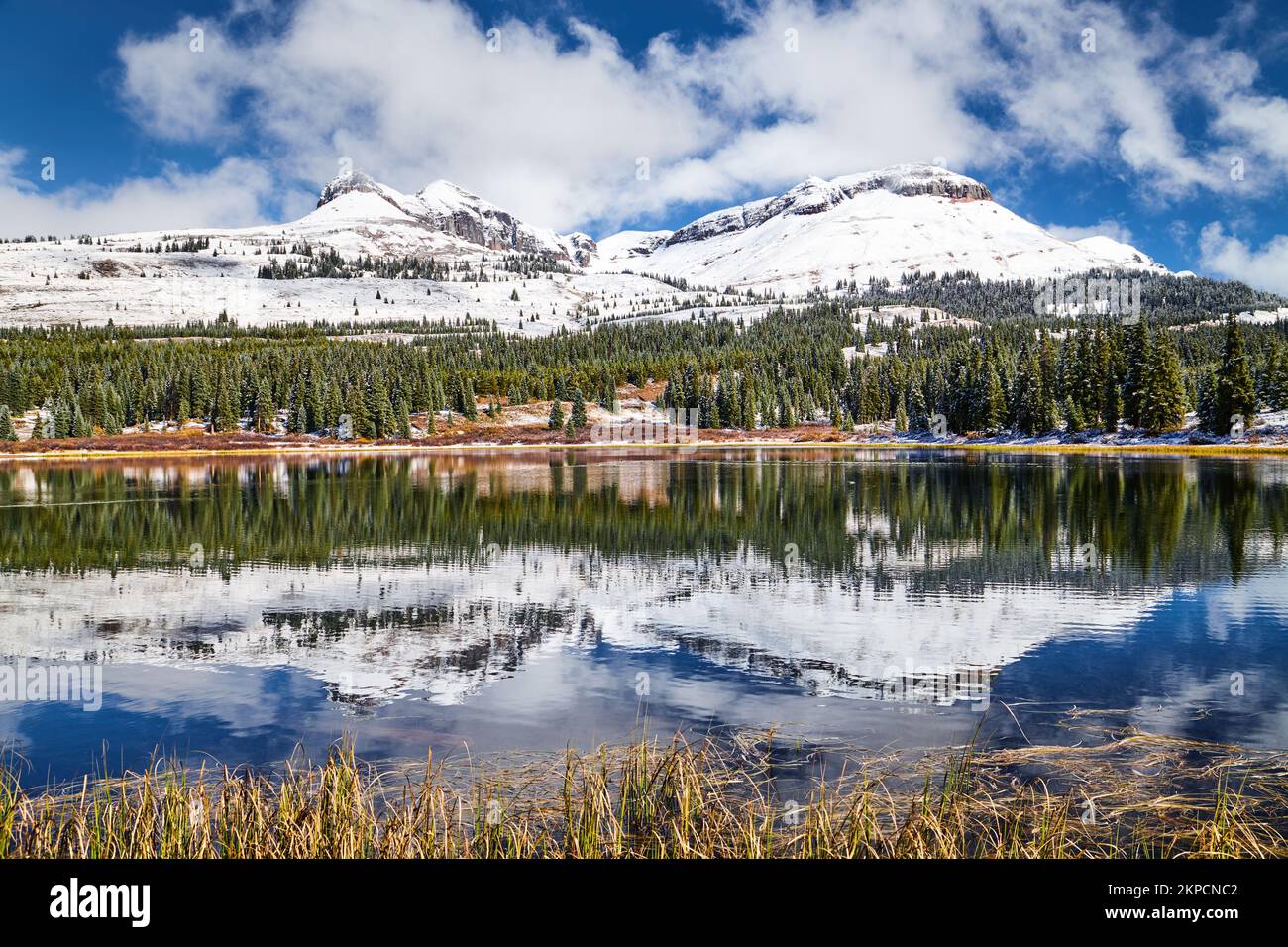 Lac Little Molas, montagnes San Juan, Colorado, États-Unis Banque D'Images