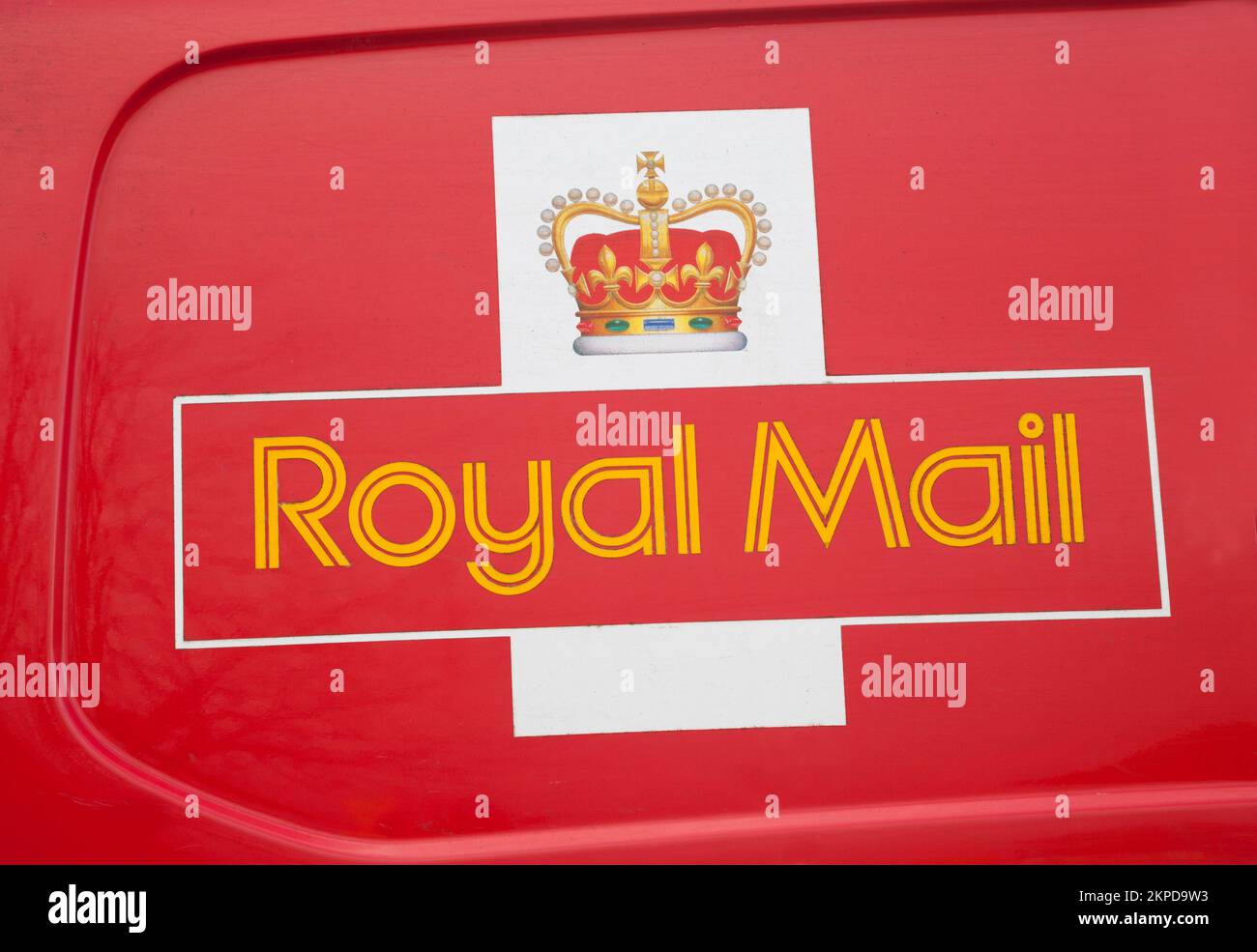 Logo de Royal Mail sur la camionnette de livraison Banque D'Images