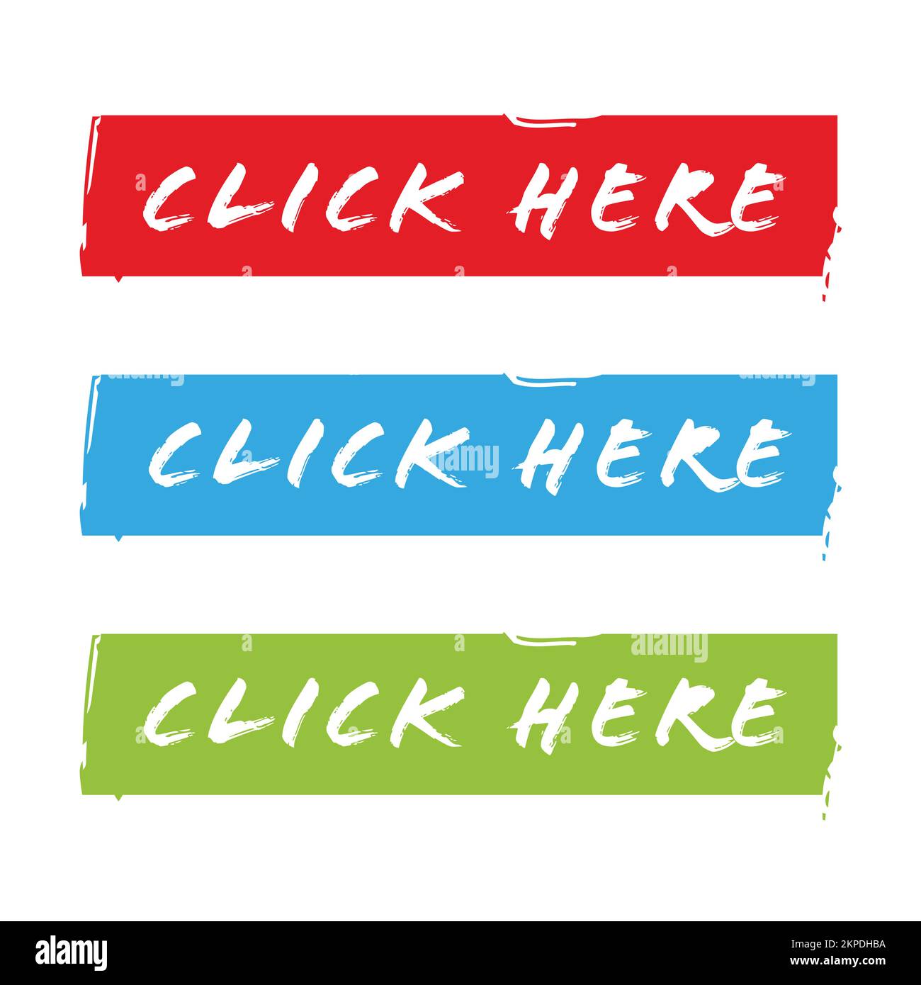 Cliquez ici action pour appeler ensemble de boutons Illustration de Vecteur