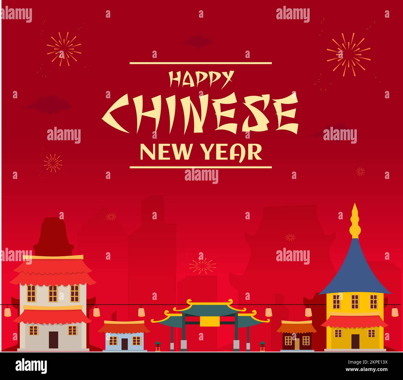 joyeux vecteur du nouvel an chinois Illustration de Vecteur