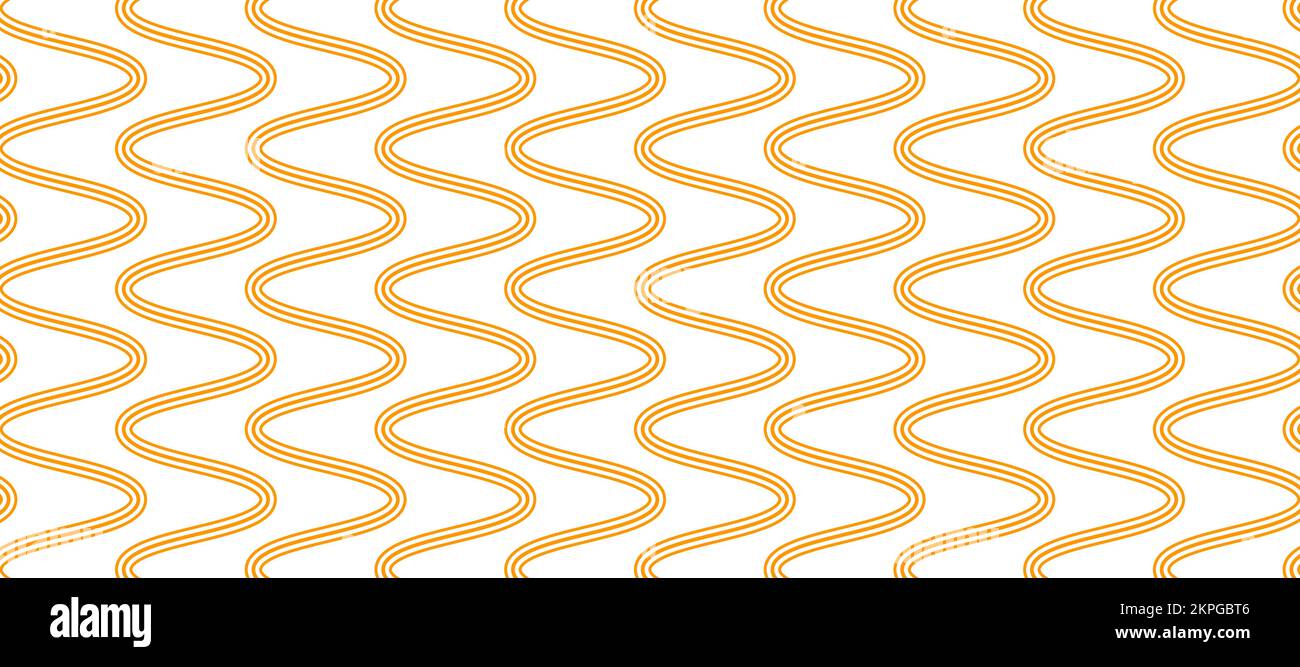 Motif de pâtes, lignes ondulées, vagues de spaghetti. Fond pour le restaurant italien avec des pâtes jaunes. Motif de ramen Illustration de Vecteur