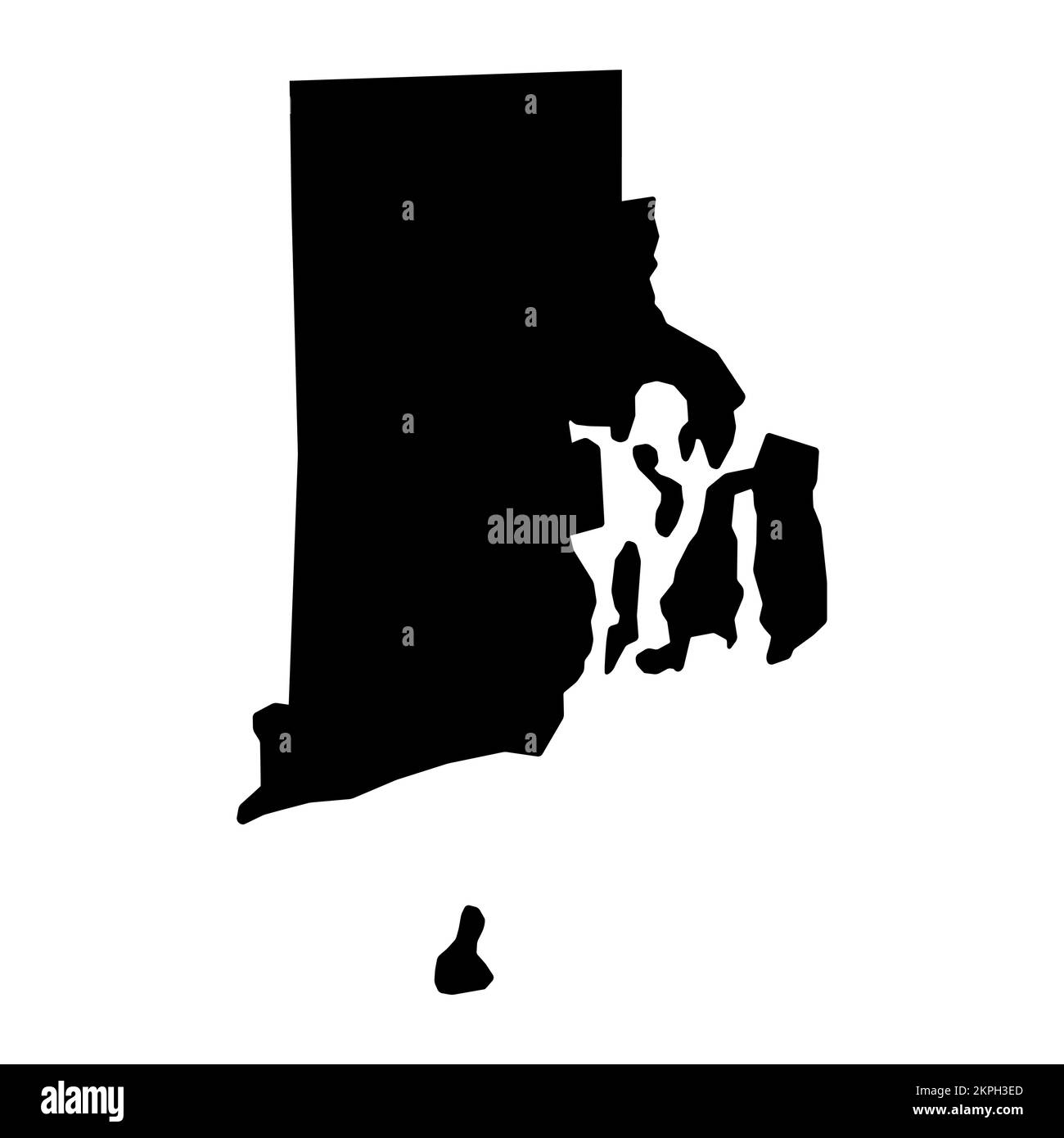 Forme de la carte du Rhode Island, états-unis d'amérique. Illustration vectorielle de symbole de concept plat . Illustration de Vecteur
