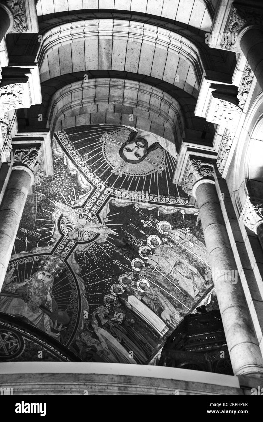 Sainte Trinité Détail Des Mosaïques Christ Dans La Gloire à La