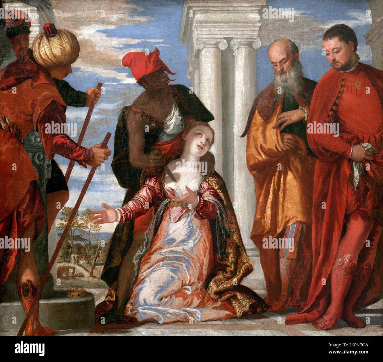 Martyre de Saint Justina par Paolo Veronese (1528-1588), huile sur toile, c.1573 Banque D'Images