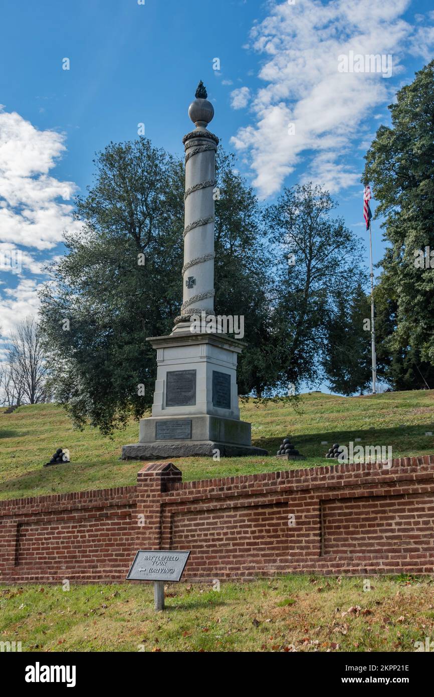 Cimetière national de Fredericksburg, Virginie États-Unis, Fredericksburg, Virginie Banque D'Images