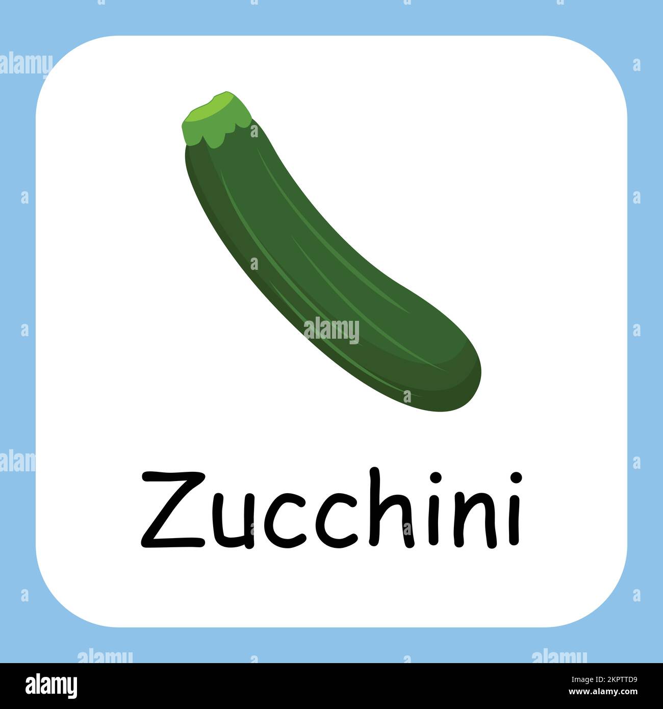 Zucchini clip Art, Illustration pour enfants, dessin animé des fruits Illustration de Vecteur