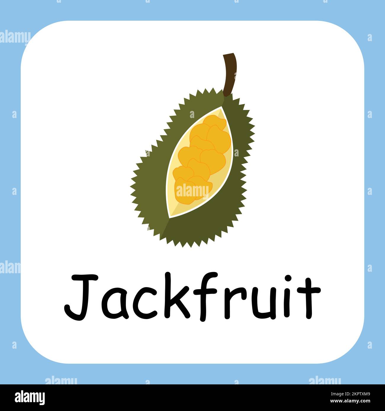 Jackfruit clip Art, Illustration pour enfants, dessin animé fruit illustration Illustration de Vecteur