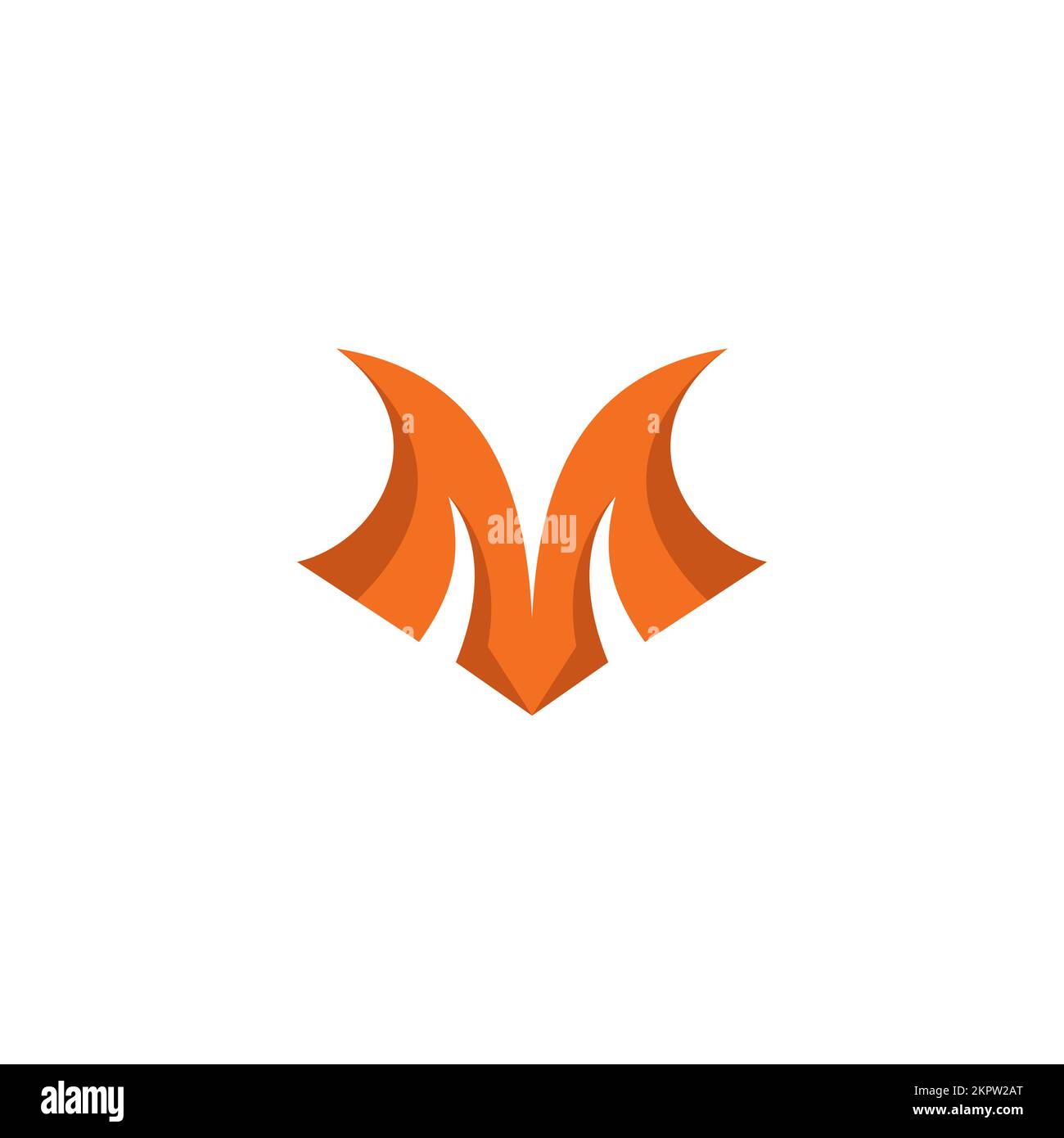 Logo M Fox. Vecteur lettre M. M conception initiale. Icône Fox Illustration de Vecteur