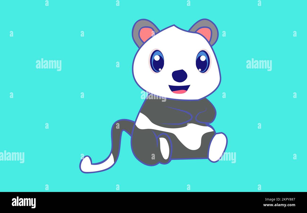 Illustration vectorielle du panda isolé Illustration de Vecteur