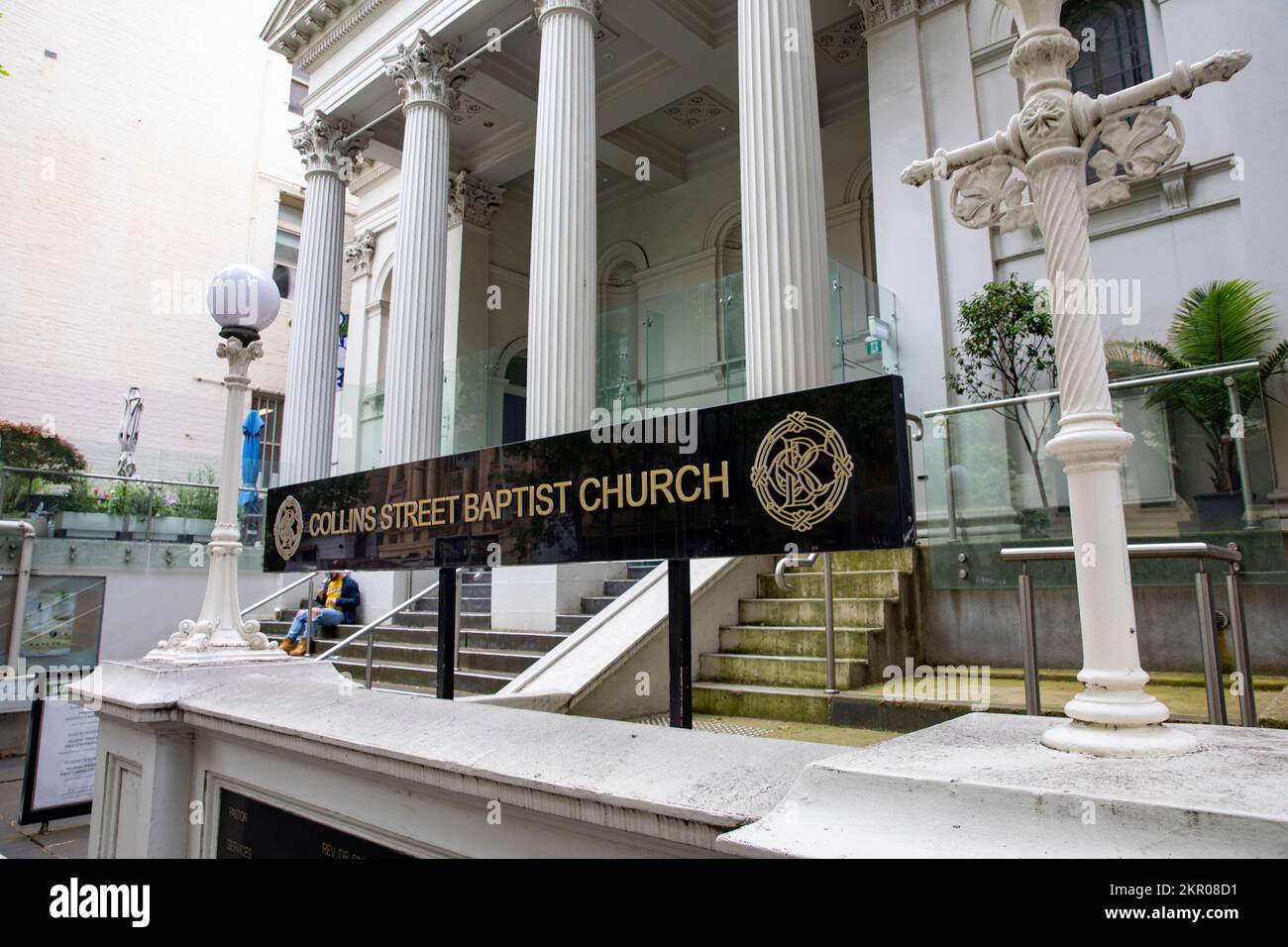 Baptist Church in Collins Street, vue extérieure, centre-ville de Melbourne, Victoria, Australie 2022 Banque D'Images