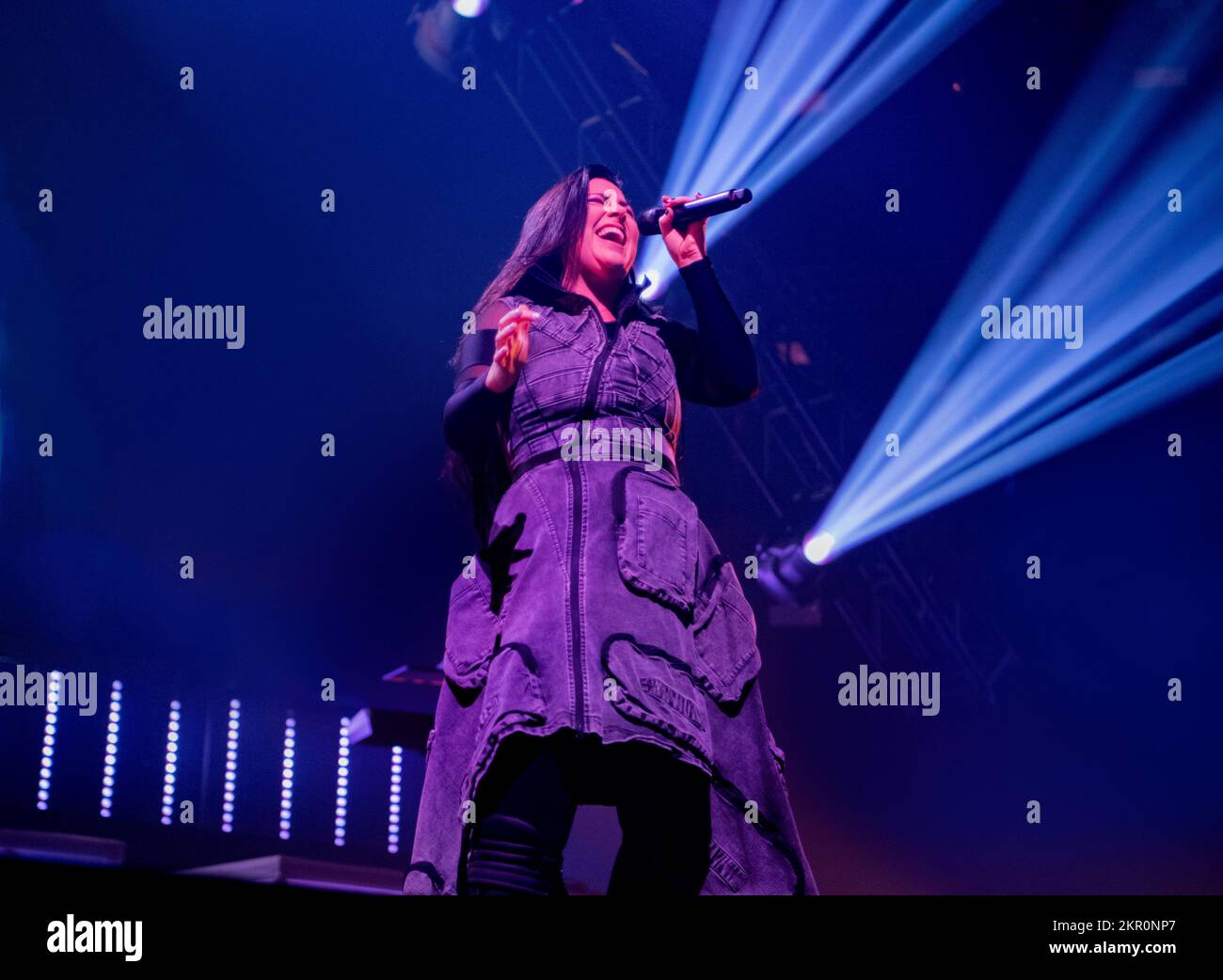 Amy Lee d'Evanescence en concert à l'Utilita Arena de Birmingham, Worlds collide Tour, 15th novembre 2022 Banque D'Images