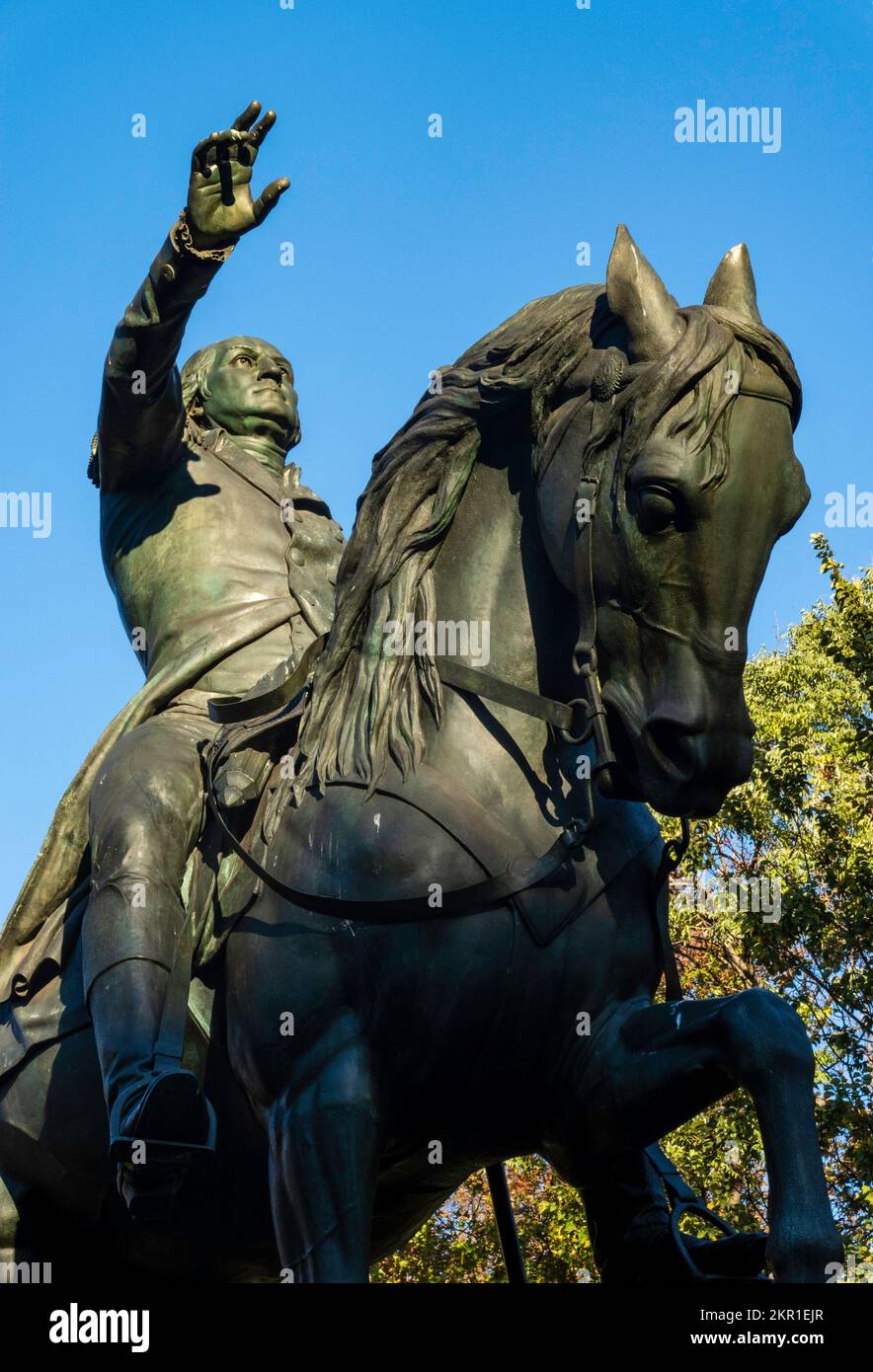 Le général George Washington on Horseback Statue est situé à Union Square Park, New York 2022 Banque D'Images