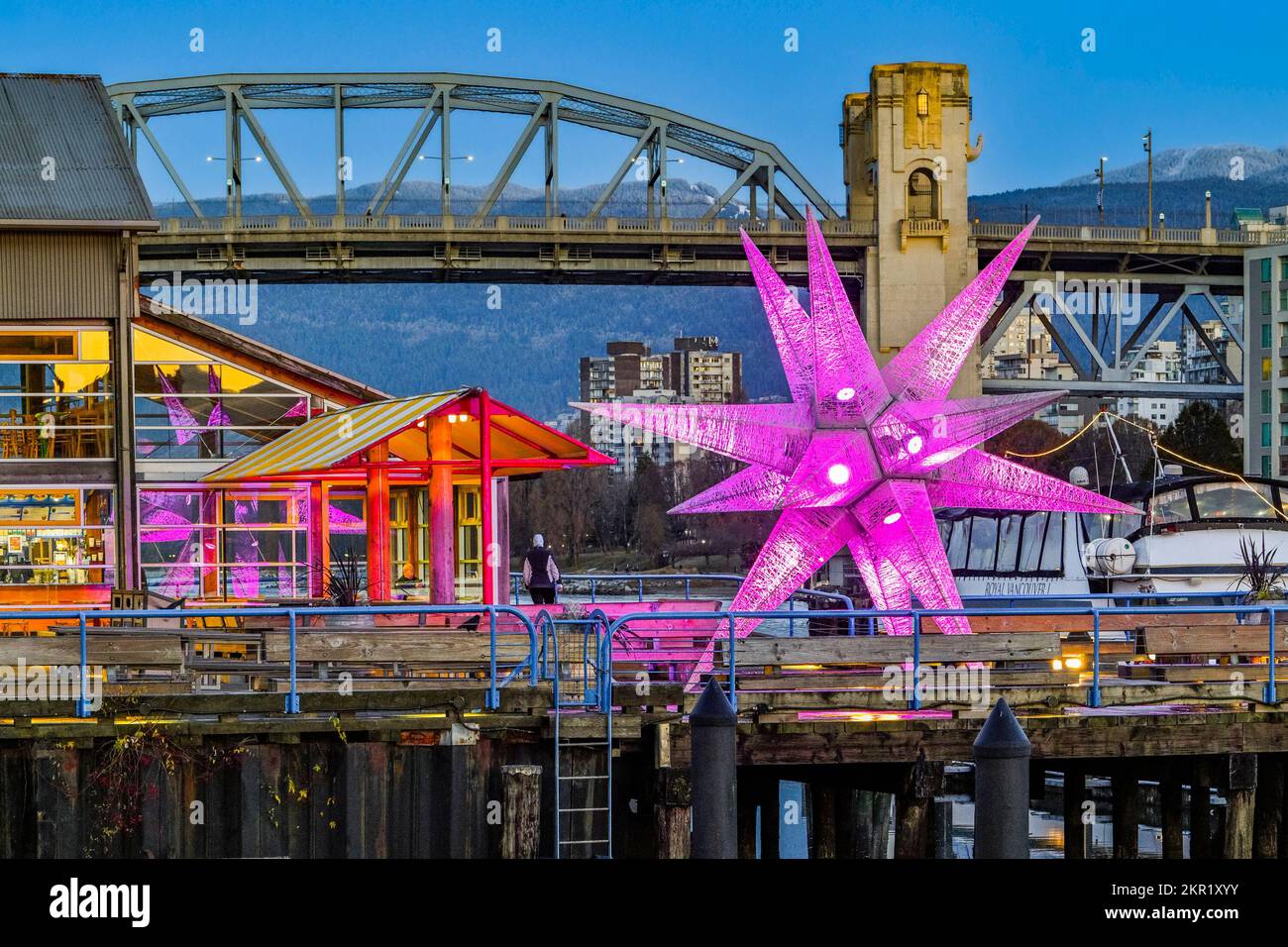 Pink star, marché public de Granville Island, Vancouver, Colombie-Britannique, Canada Banque D'Images