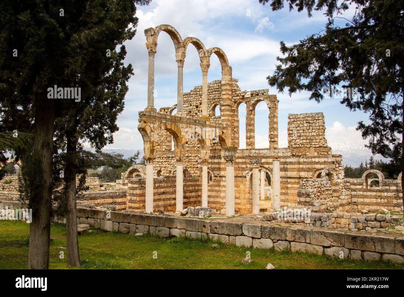 Citadelle d'Anjar, Aanjar, Liban Banque D'Images