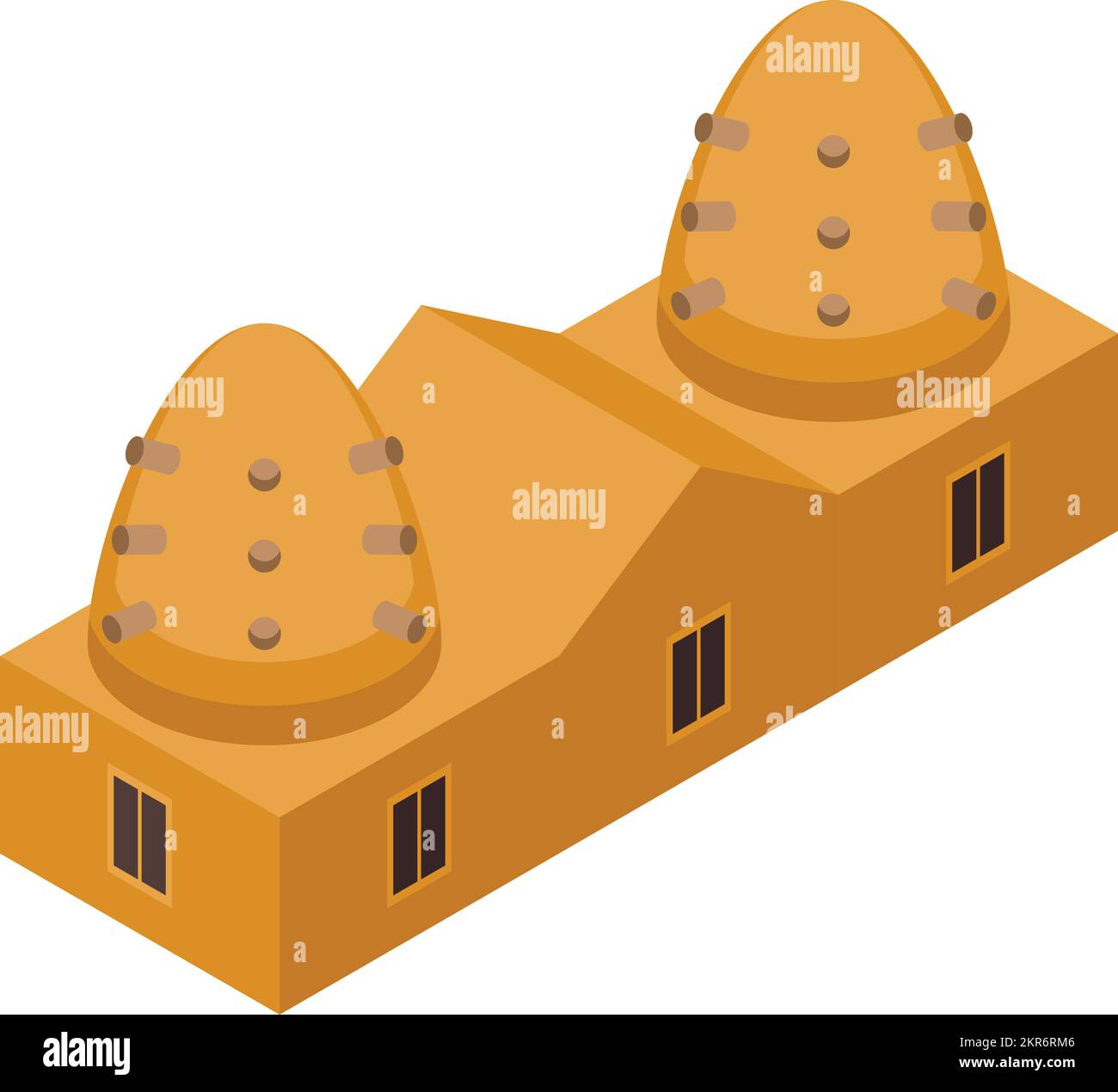 Vecteur isométrique de l'icône de la maison bédouine. Tente du désert. Camp arabe Illustration de Vecteur