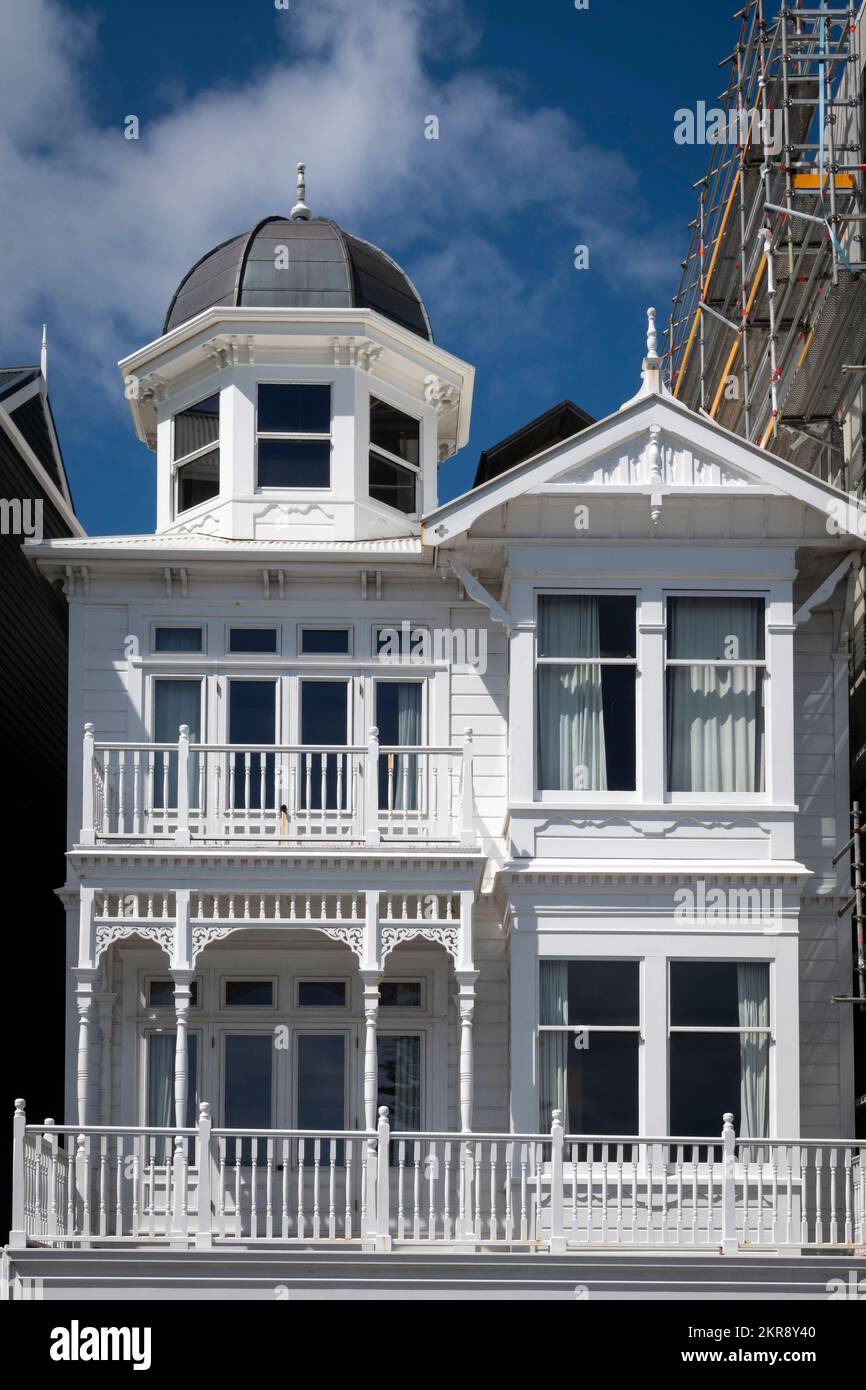 Maison victorienne à Oriental Bay, Wellington, Île du Nord, Nouvelle-Zélande Banque D'Images