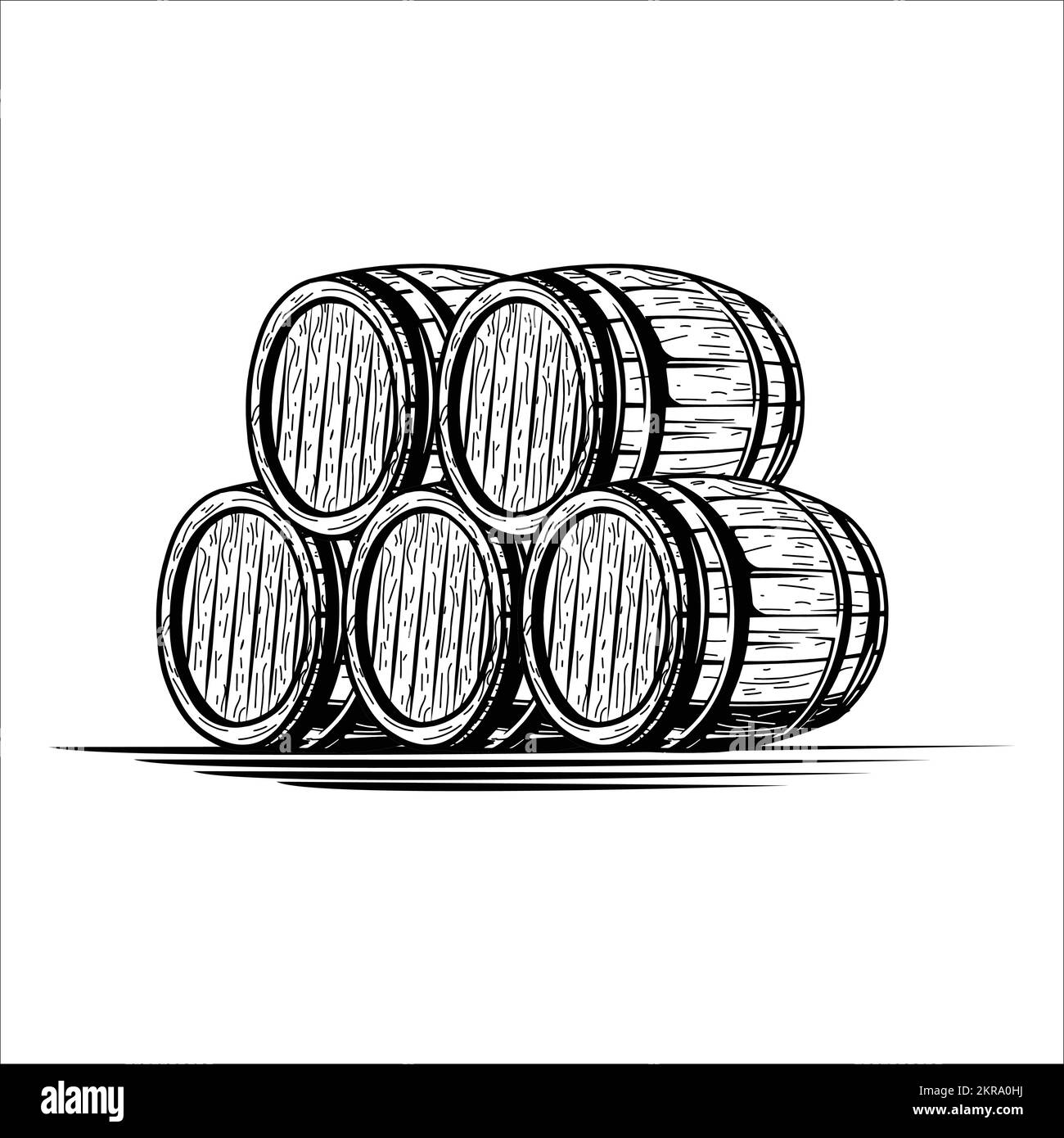 Dessin à la main cylindrique en bois vecteur Illustration de Vecteur