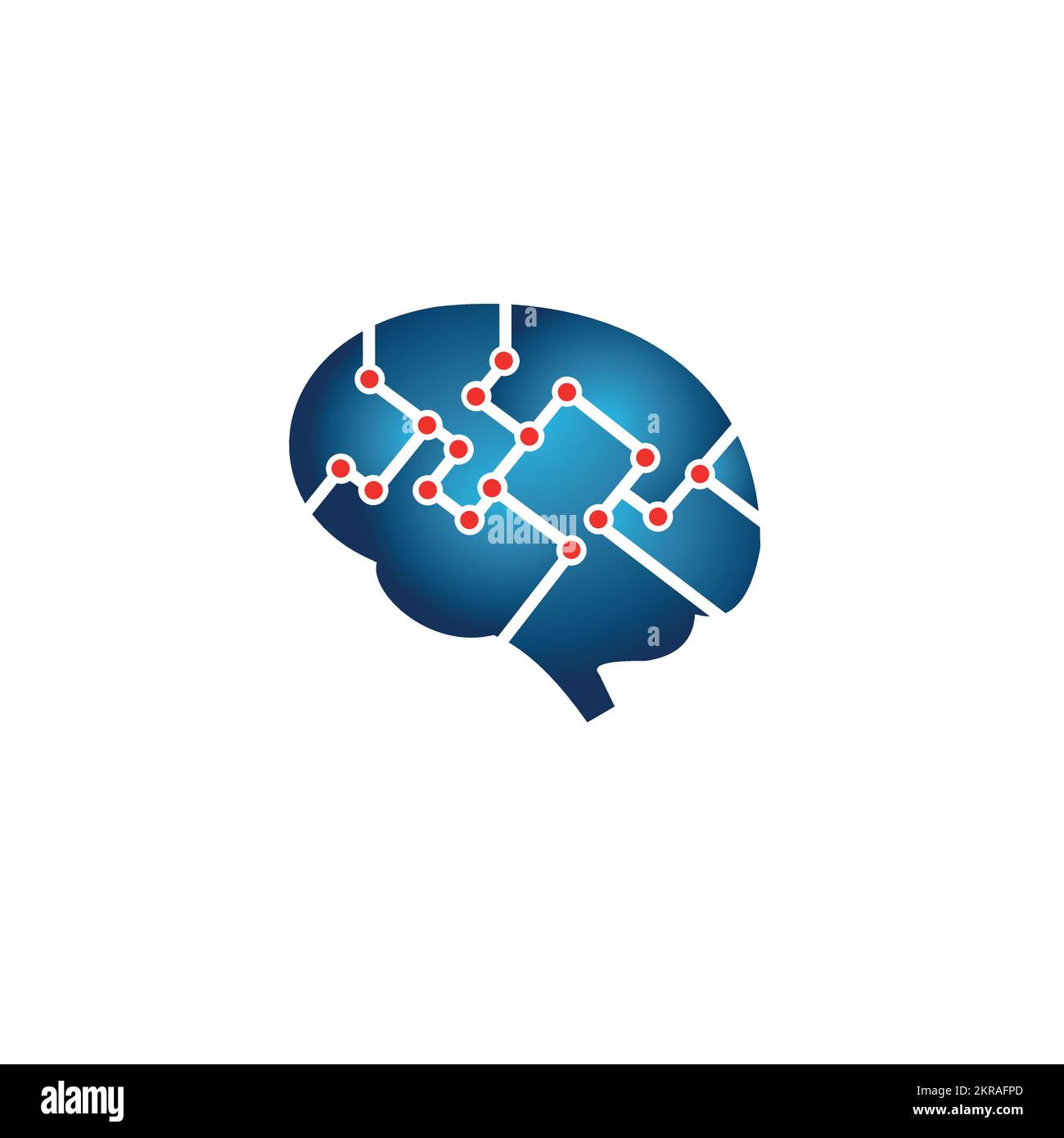 Conception abstraite du logo du cerveau, logotype pour la neurologie, la psychologie, le counseling Illustration de Vecteur