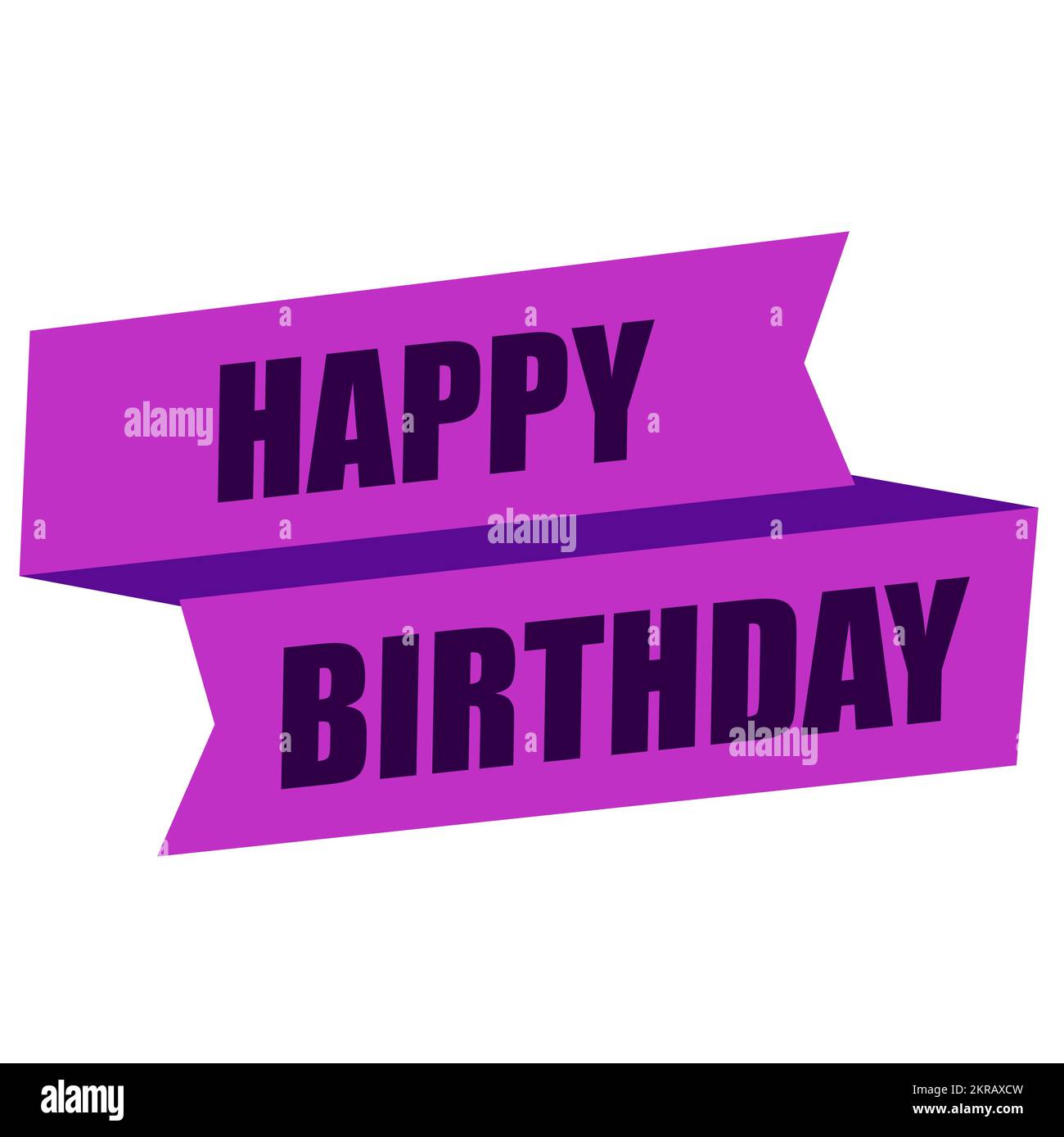 Illustration du ruban avec le titre Joyeux anniversaire. Illustration de Vecteur