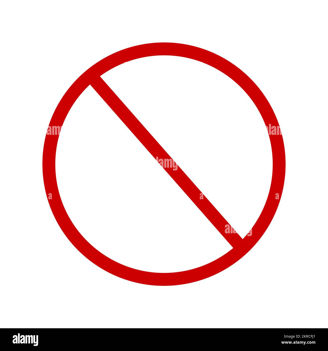 Panneau rouge vierge interdit. Symbole d'arrêt et de stationnement interdit. Icône aucune entrée. Pictogramme d'avertissement. Élément de communication graphique isolé sur fond blanc. Illustration vectorielle Illustration de Vecteur