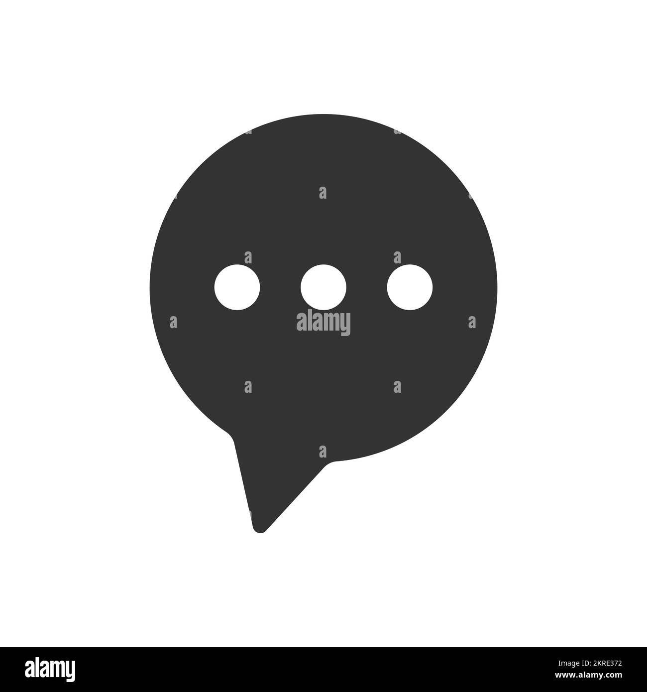 Symbole de bulle de parole de la hotline avec pictogramme à points de suspension isolé sur fond blanc. Panneau d'informations client. Service en ligne de support client pictpgram. Illustration graphique vectorielle Illustration de Vecteur
