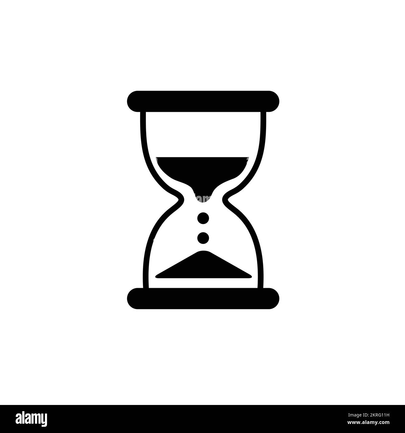 Durée passant l'icône du sablier. Symbole de concept en attente. Illustration de Vecteur