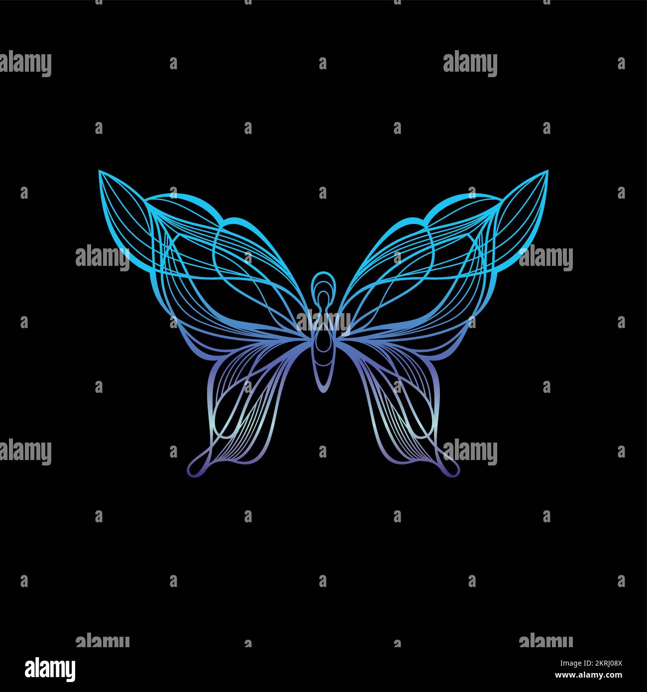 illustration d'un papillon. Logo papillon Illustration de Vecteur