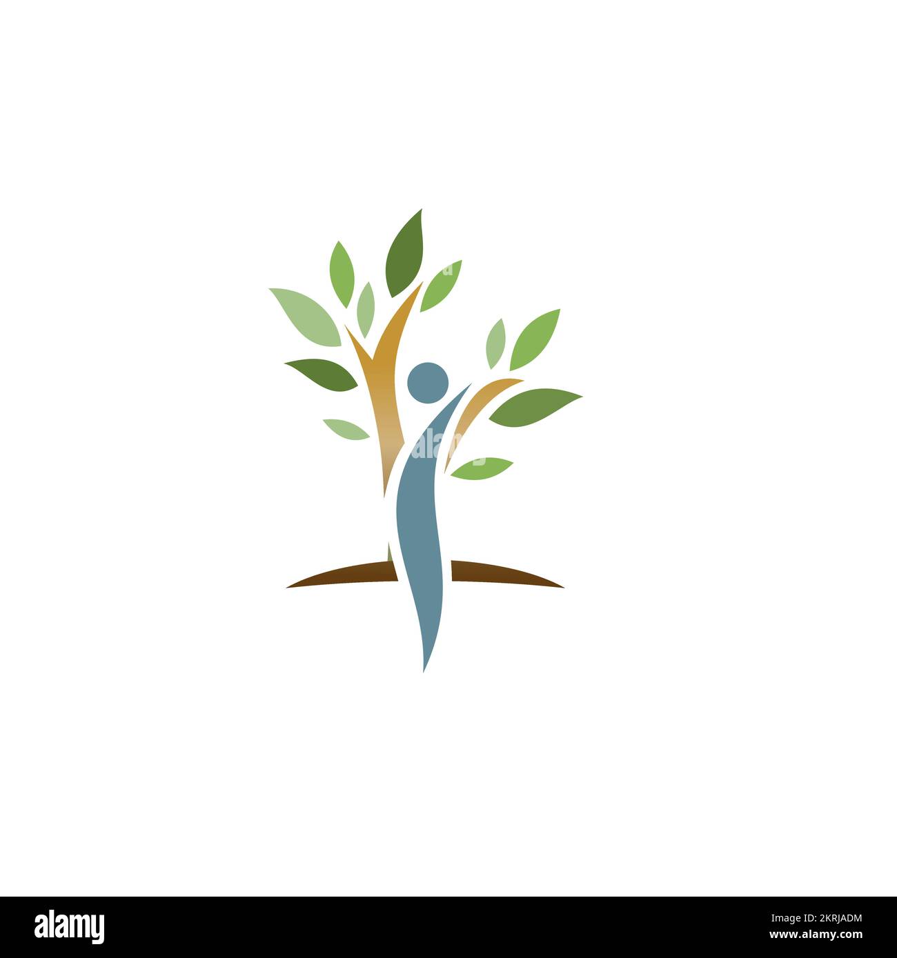 Silhouette abstraite. Logotype bienveillant et bien-être. Illustration de Vecteur