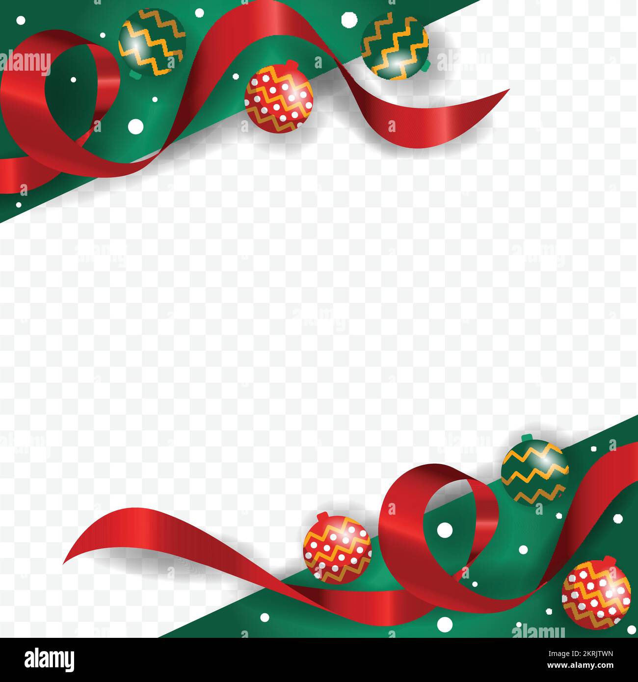 Joyeux Noël fond vert frais espace vide Design Illustration de Vecteur