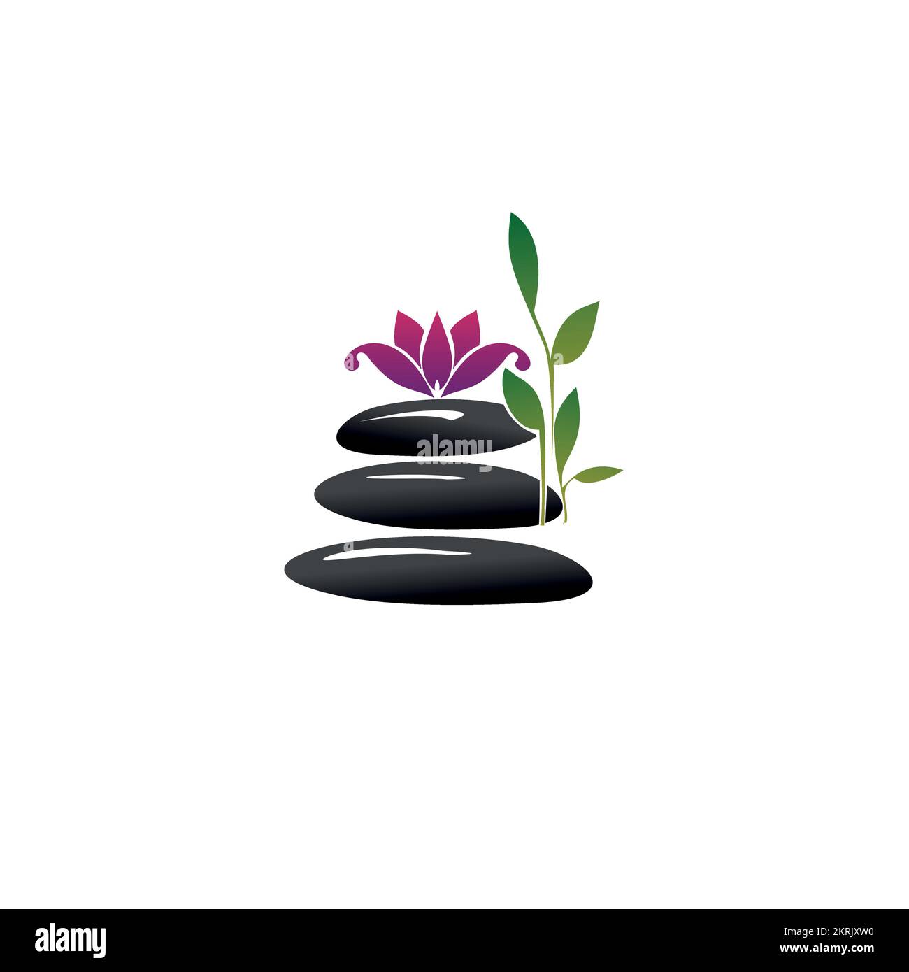 Illustration de la fleur magique de lotus. Logo fleur de Lotus Illustration de Vecteur