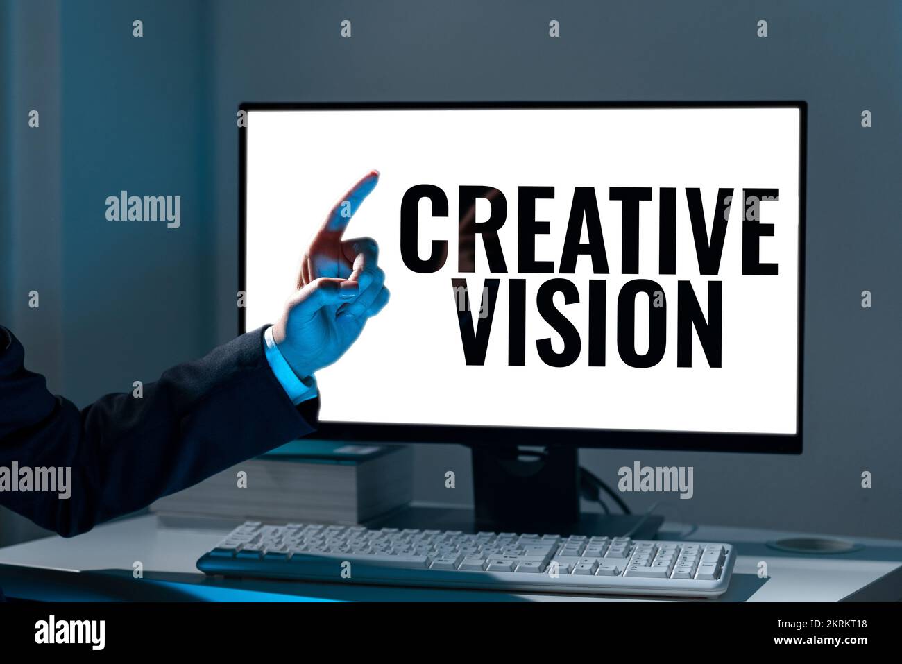 Affiche textuelle montrant Creative Vision, processus d'idée d'entreprise permettant de générer volontairement des images mentales visuelles Banque D'Images