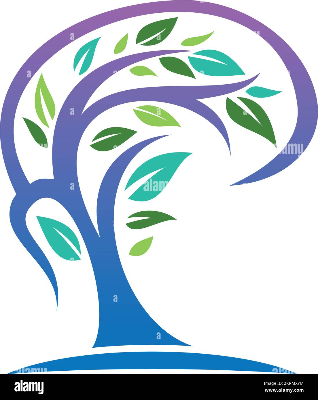 Logo Brain. Logotype neurologique. Psychologie . Conseil. Santé et bien-être. Ouverture d'esprit. Minfullness Illustration de Vecteur