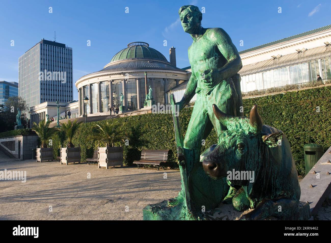 Centre culturel le Botanique, jardin, Bruxelles, Belgique Banque D'Images