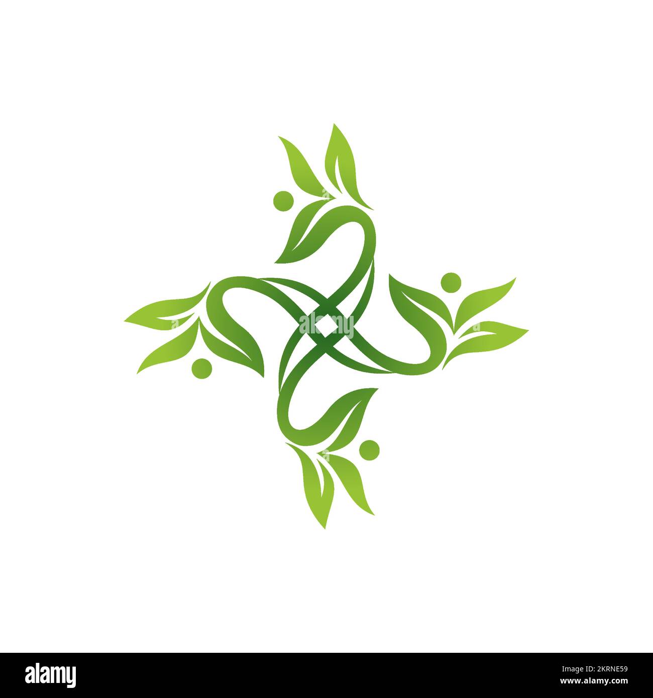 Silhouette abstraite. Logotype bienveillant et bien-être. Illustration de Vecteur