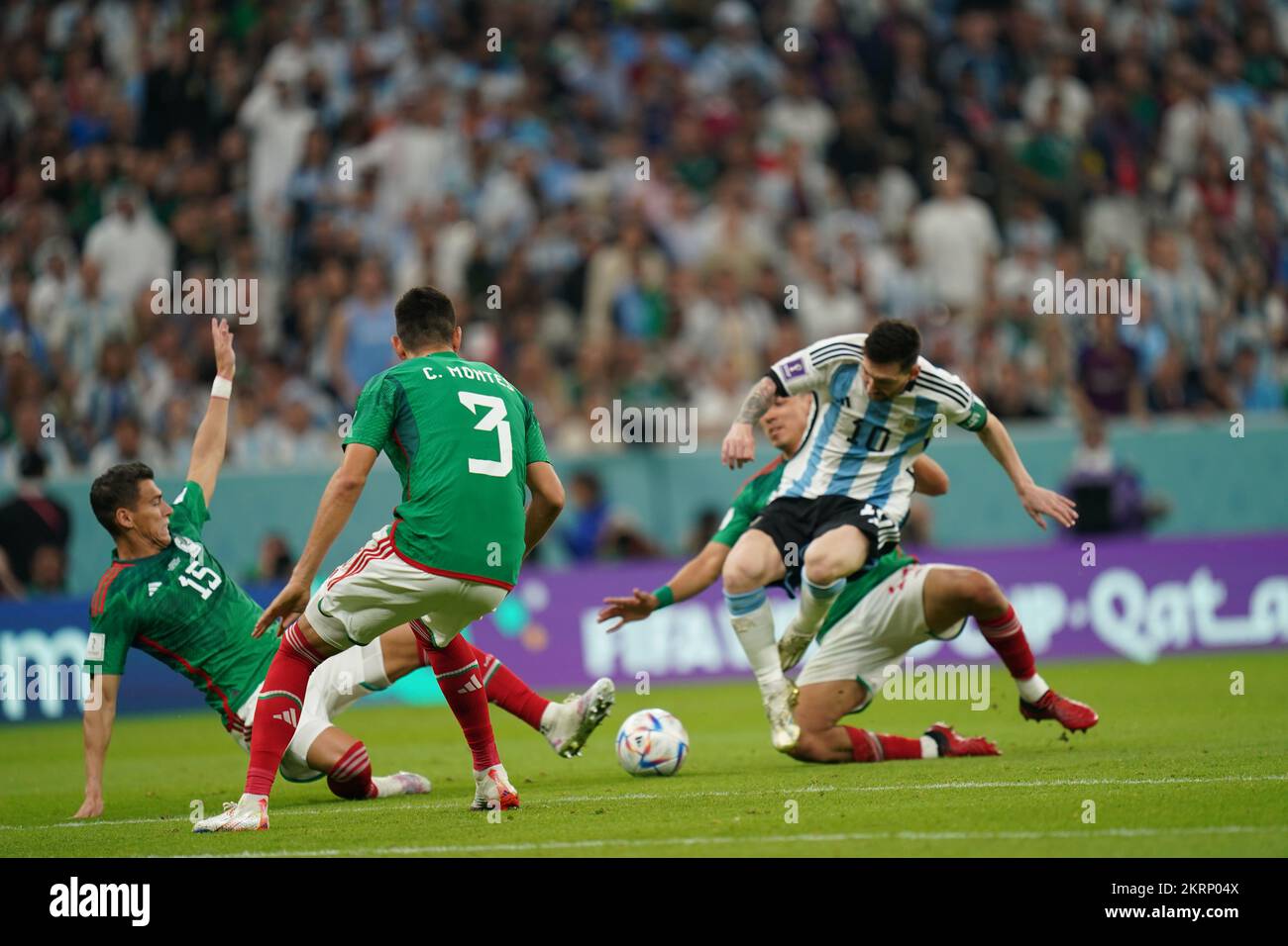 Lusail, Qatar. 26 novembre 2022. Coupe du monde de la FIFA. Argentine contre Mexique. Banque D'Images