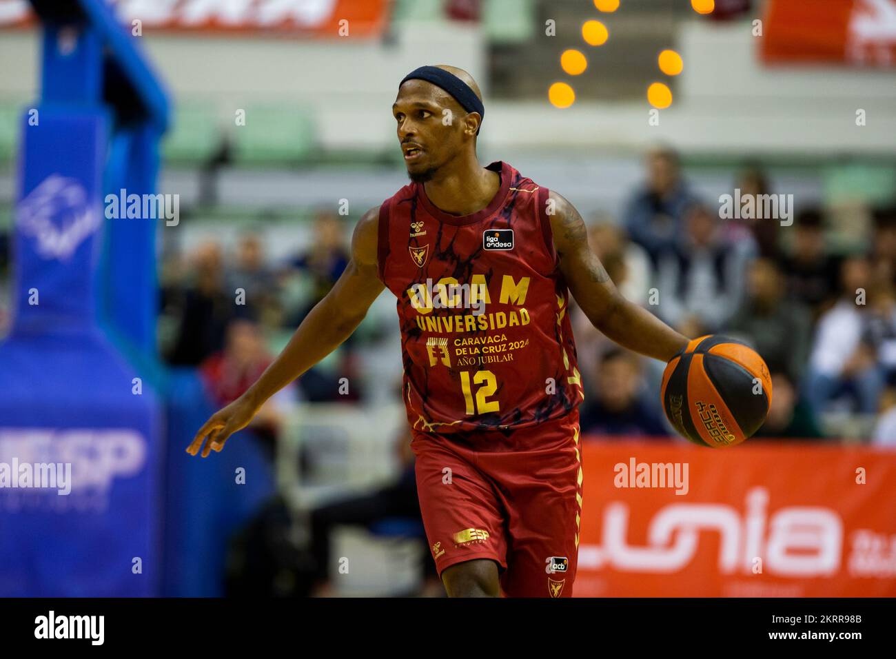 Tad McFadden, UCAM Murcia CB contre Mombus Obradoiro, ACB, Liga Endesa de basket, Basketball première division, ligue régulière, jour 9, Palacio de los deport Banque D'Images