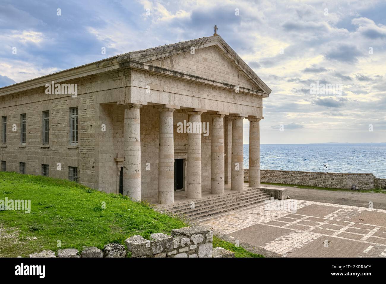 Église Saint-Georges, ancienne forteresse, Corfou, Grèce Banque D'Images