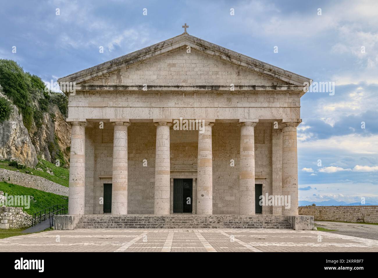 Église Saint-Georges, ancienne forteresse, Corfou, Grèce Banque D'Images