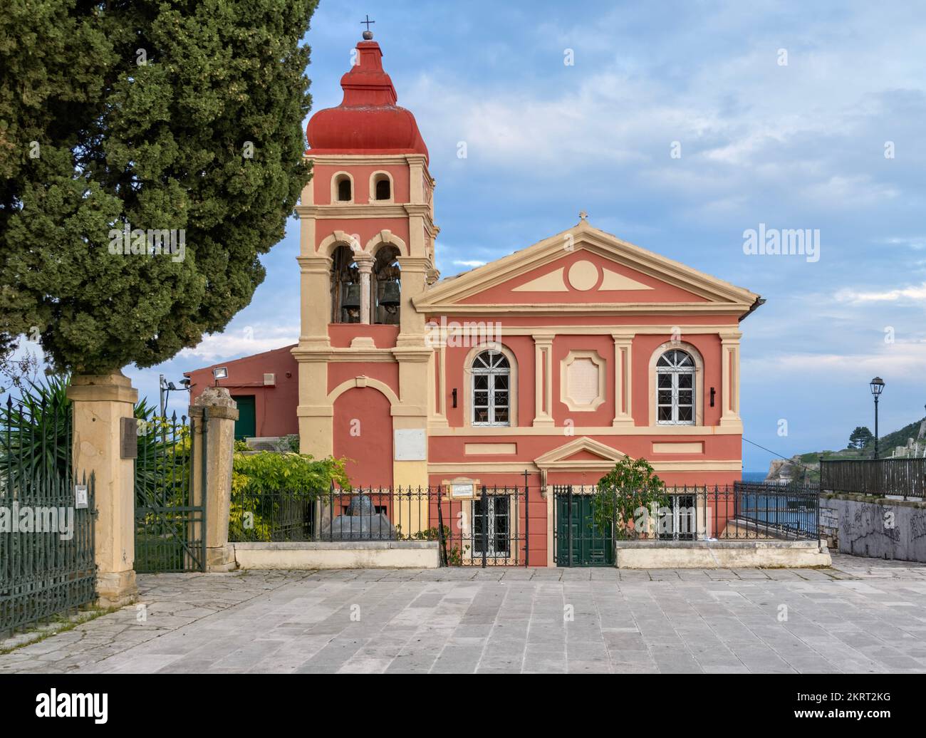 Panagia Mandrakina Église Sainte de la Vierge Marie, Vieille ville, Corfou, Grèce Banque D'Images