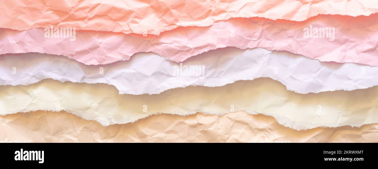 Papier couleur pastel bords déchirés texture arrière-plan Banque D'Images