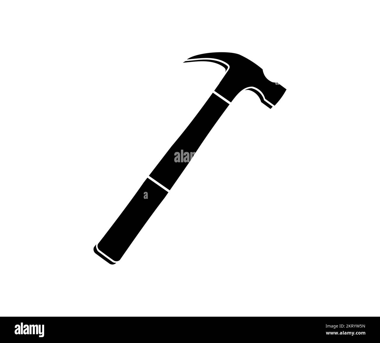 Icône marteau. Illustration simple de la conception du logo du marteau de la maison. Dessin vectoriel et illustration de l'outil pour marteau de menuisier. Illustration de Vecteur