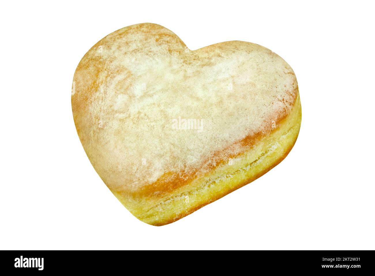 Gâteau allemand Krapfen isolé sur fond blanc Banque D'Images